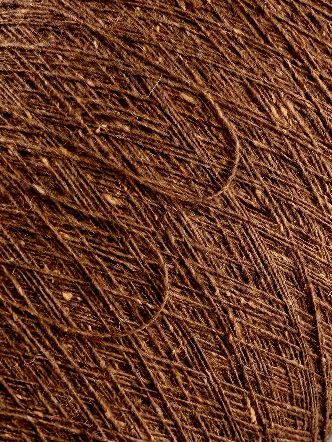 Zimpfer Wolle Selezione Art. Cardiff Tweed Nm 1/10500 – Merino Seide Garn col. Zimt